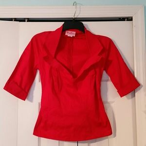 Pinup Couture Red Doris Top